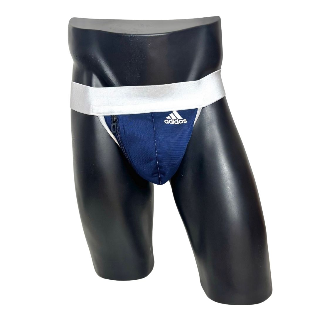Adidas Sport Logo Dark Blue Pocket Jockstrap/Thong
