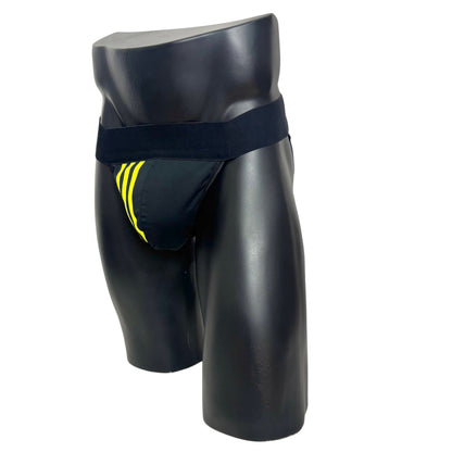 Adidas 3 Stripes Neon Yellow Jockstrap/Thong