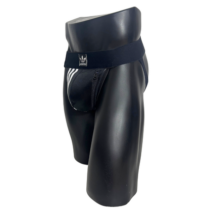 Adidas 3 Stripes Black Pocket Jockstrap/Thong