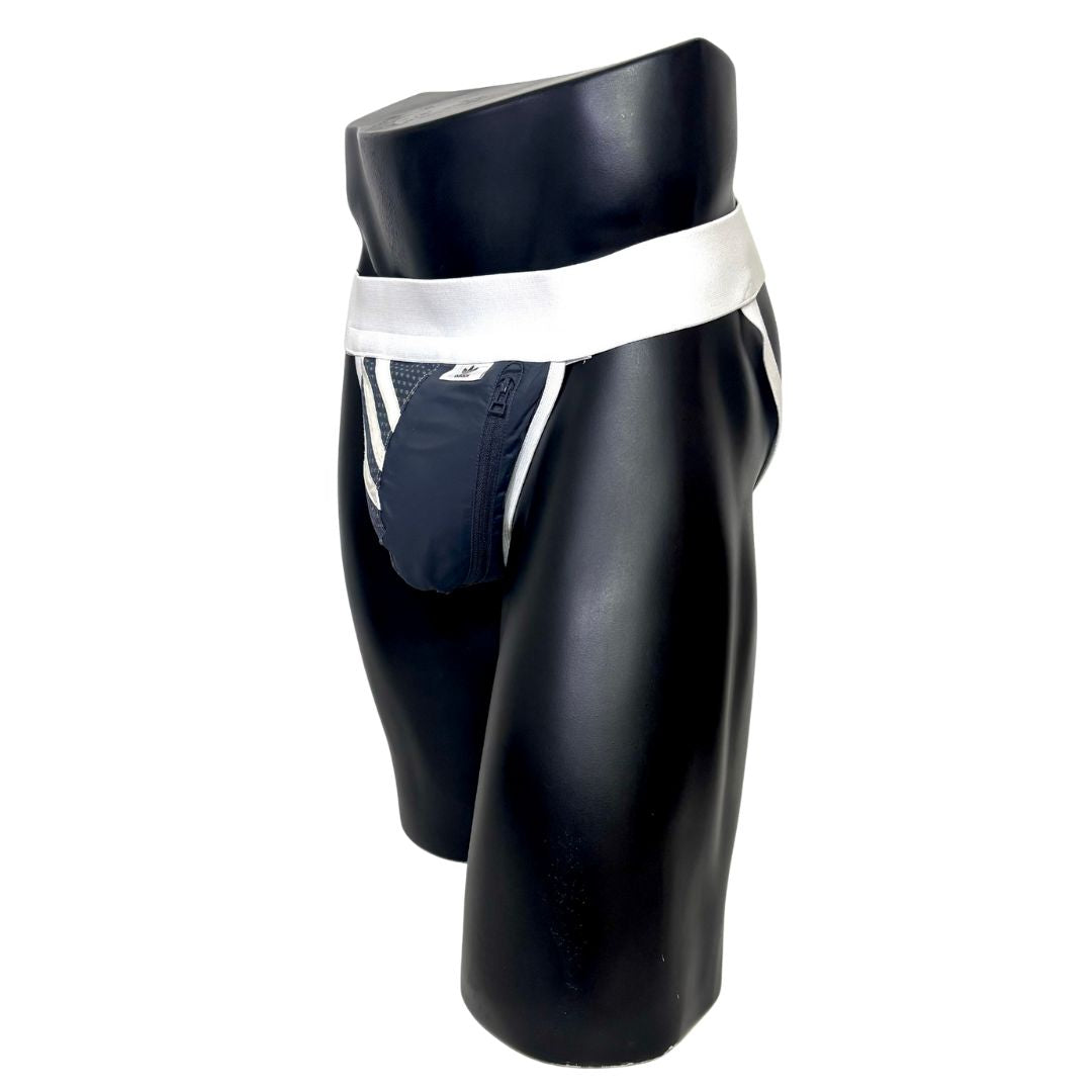 Adidas 3 Stripes Dark Gray Pocket Jockstrap/Thong 2.0