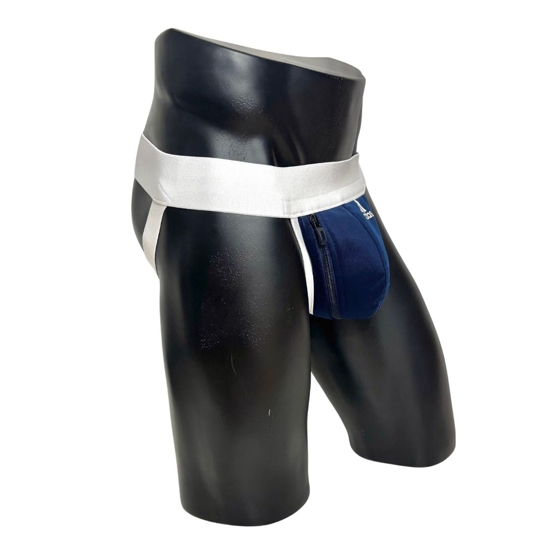 Adidas Sport Logo Dark Blue Pocket Jockstrap/Thong