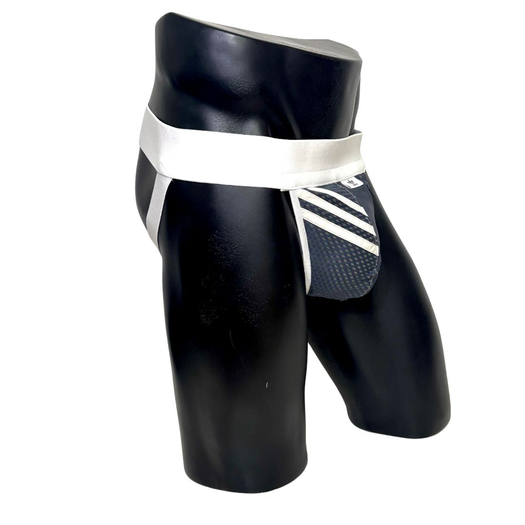 Adidas 3 Stripes Dark Gray Pocket Jockstrap/Thong 2.0