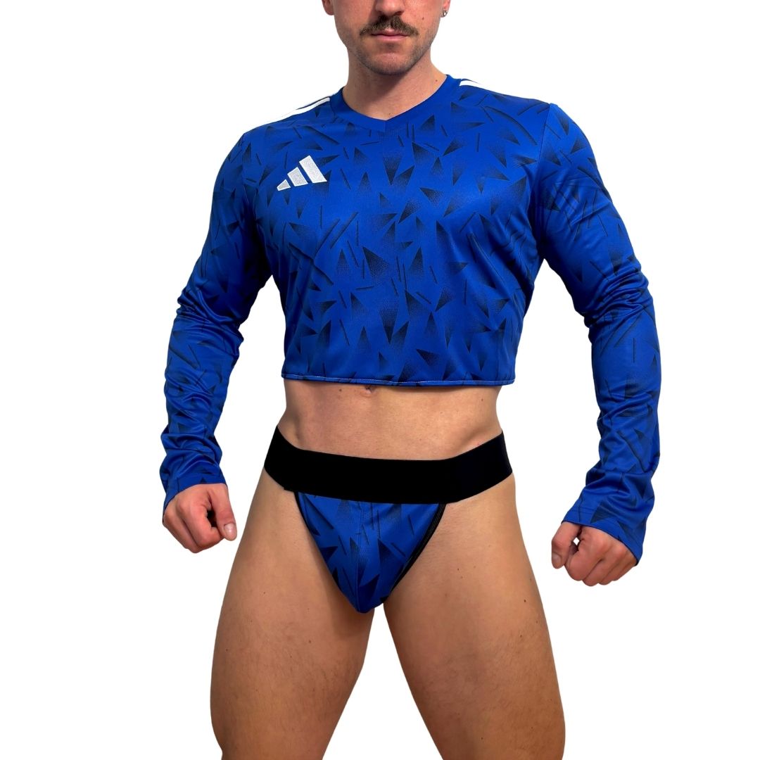 Adidas Neo Long Sleeve Blue Crop Top Look 2.0