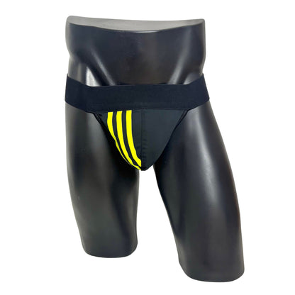 Adidas 3 Stripes Neon Yellow Jockstrap/Thong
