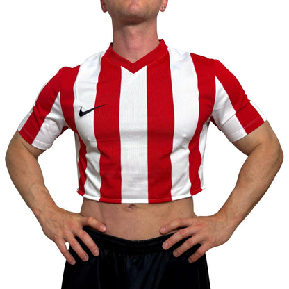 Nike Red/White Stripe Crop Top