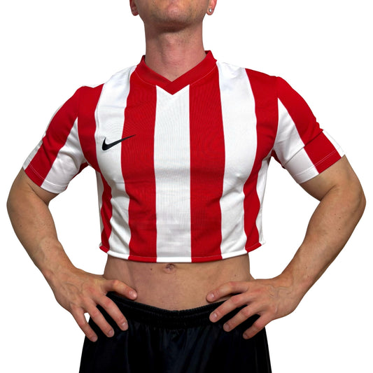 Nike Red/White Stripe Crop Top