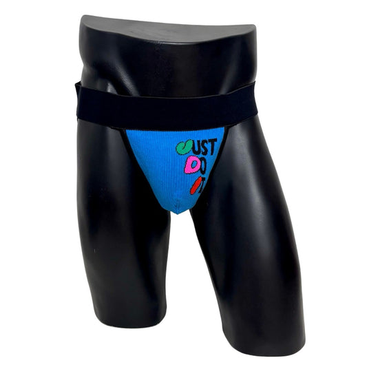 Nike Retro Cartoon Just Do It Blue Socks Jockstrap/Thong
