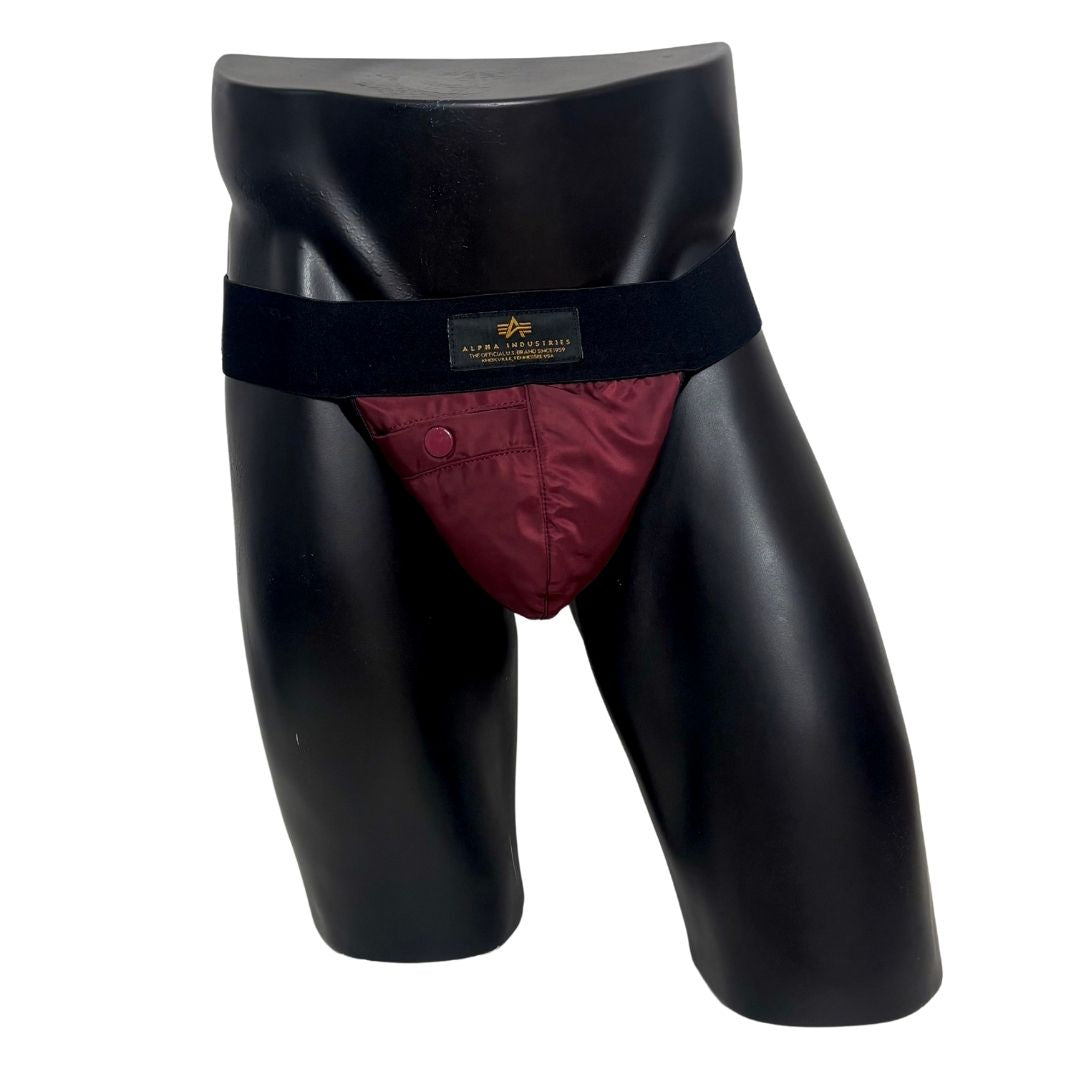 Alpha Industries Maroon Pocket Jockstrap/Thong