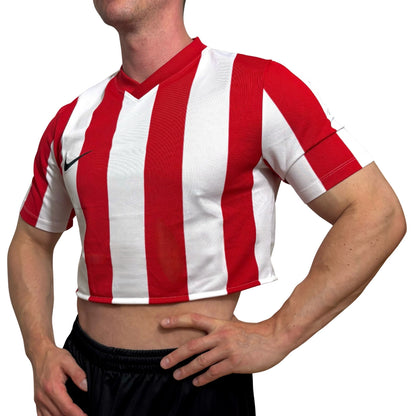 Nike Red/White Stripe Crop Top