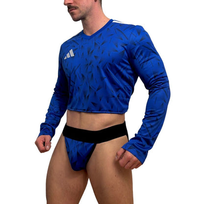 Adidas Neo Long Sleeve Blue Crop Top Look 2.0