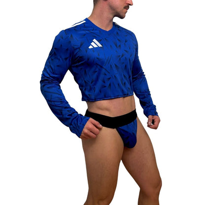 Adidas Neo Long Sleeve Blue Crop Top Look 2.0