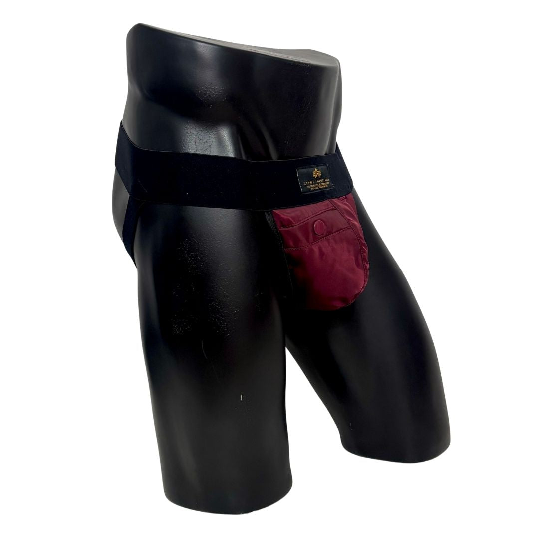 Alpha Industries Maroon Pocket Jockstrap/Thong