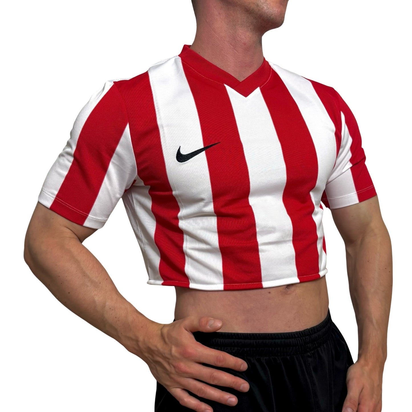 Nike Red/White Stripe Crop Top