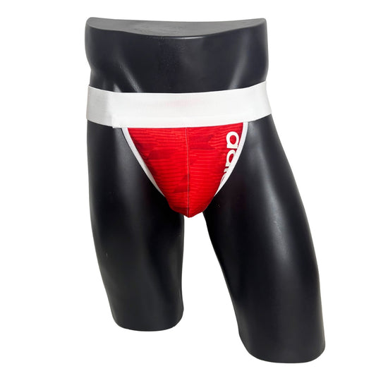 Adidas Sport Side Logo Red Jockstrap/Thong