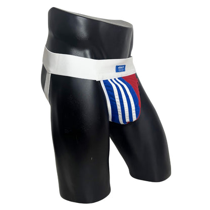 Adidas 3 Stripes Red White and Blue Pocket Jockstrap/Thong