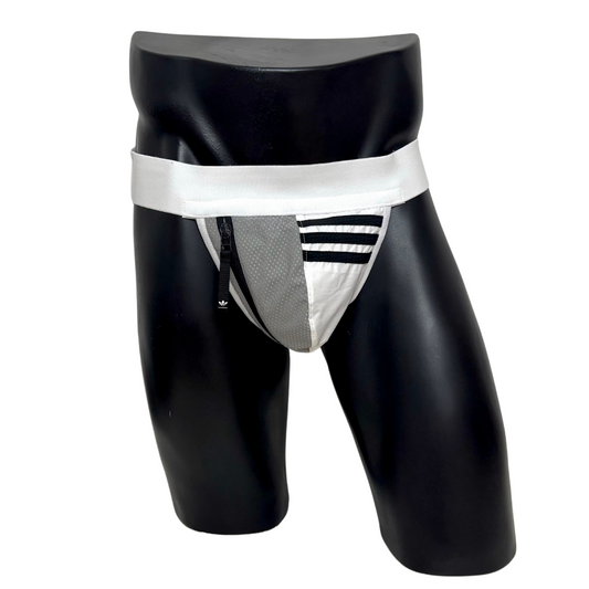 Adidas 3 Stripes Gray/White Pocket Jockstrap/Thong 2.0