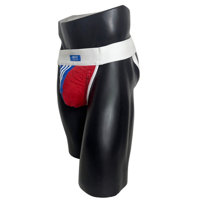 Adidas 3 Stripes Red White and Blue Pocket Jockstrap/Thong