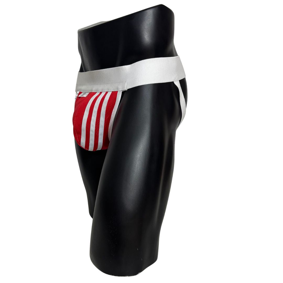 Adidas 3 Stripes Red Pocket Jockstrap/Thong 3.0