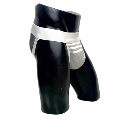 Adidas Three Stripes Sport Logo Gray Socks Jockstrap/Thong