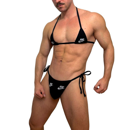 Nike Sport Black Bro Bra and Thong Set
