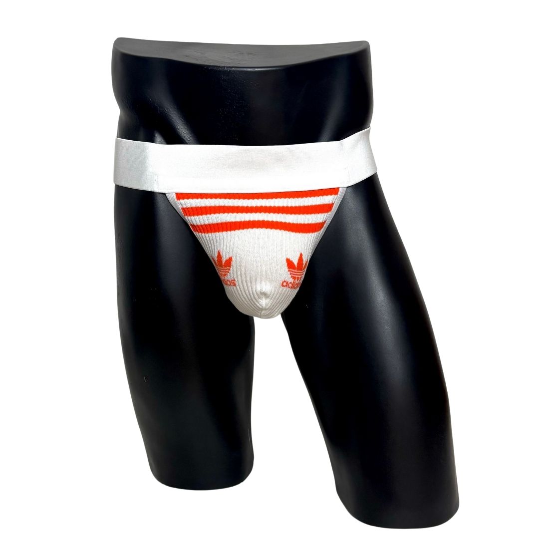 Adidas Originals Orange/White Socks Jockstrap/Thong