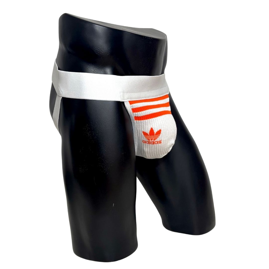 Adidas Originals Orange/White Socks Jockstrap/Thong