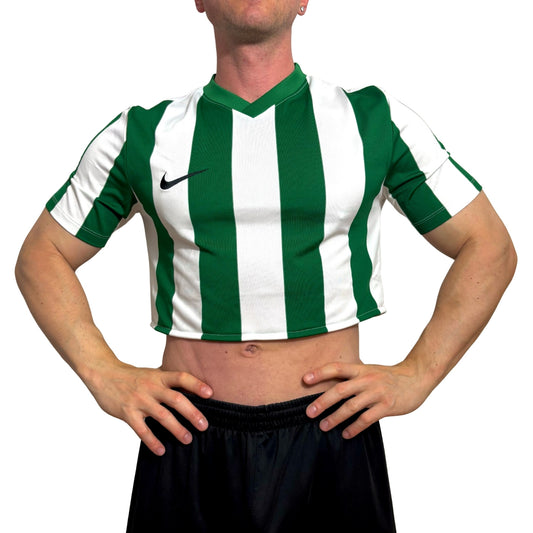 Nike Green/White Stripe Crop Top