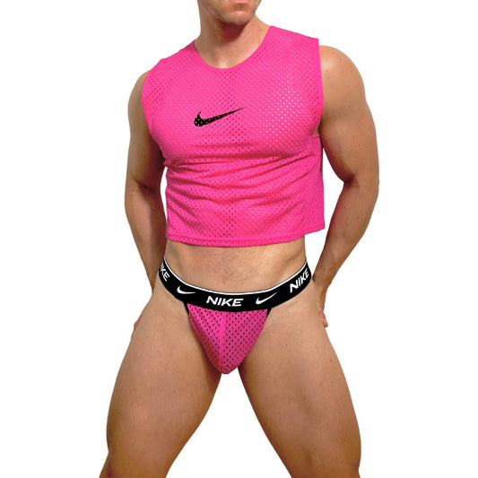 Nike Pink Mesh Look