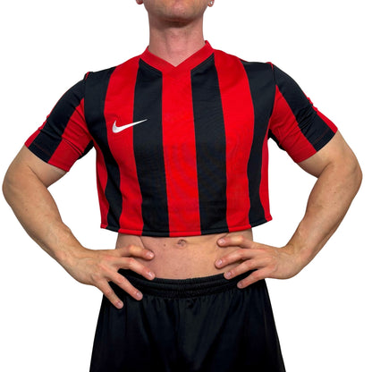 Nike Red/Black Stripe Crop Top