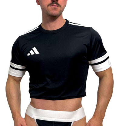 Adidas Neo Black Short Sleeve Crop Top