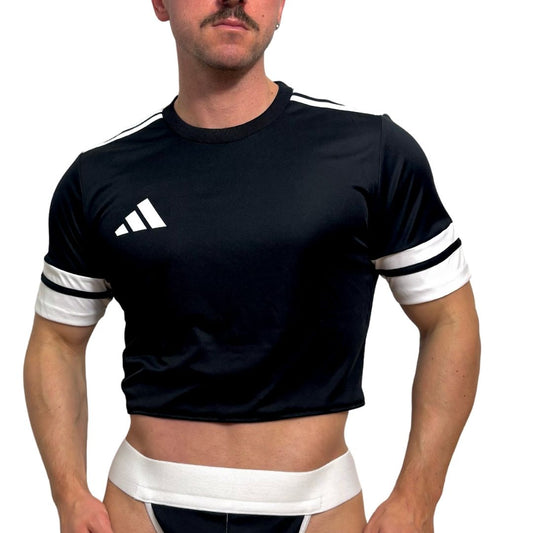 Adidas Neo Black Short Sleeve Crop Top