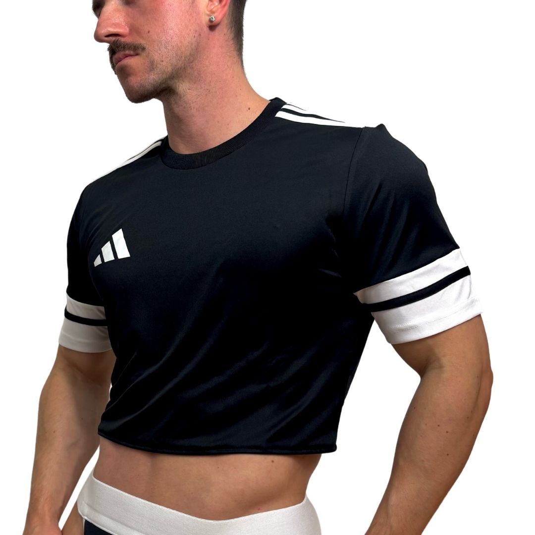Adidas Neo Black Short Sleeve Crop Top