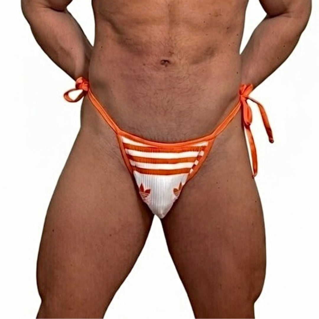 Adidas Originals Orange Lace Up Socks Thong