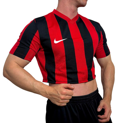 Nike Red/Black Stripe Crop Top