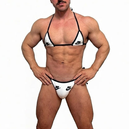 Nike Sport B&W Negative Bro Bra and Thong Set