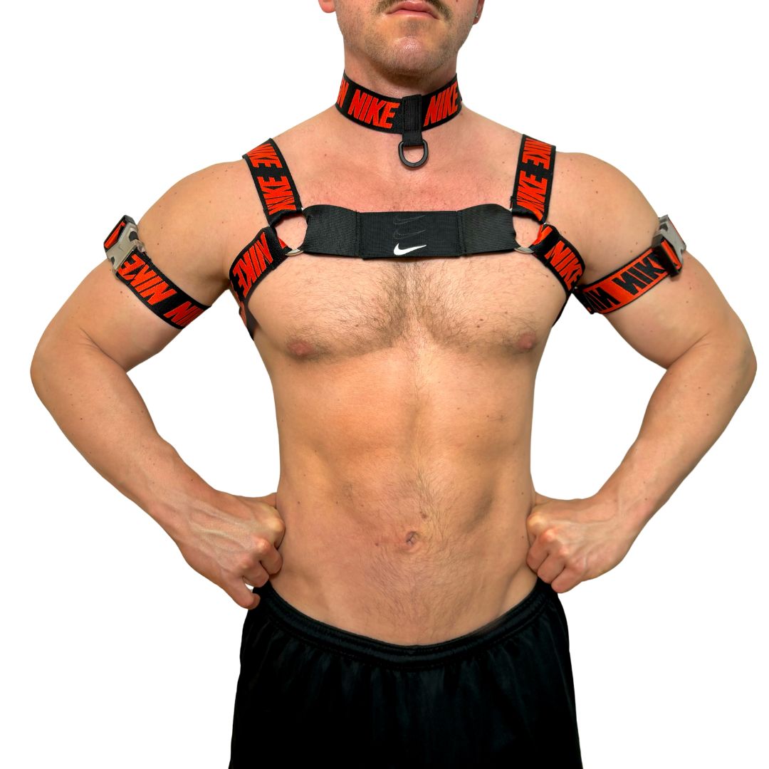 Nike Air Max ORANGE Harness, Choker and Arm Bands SET