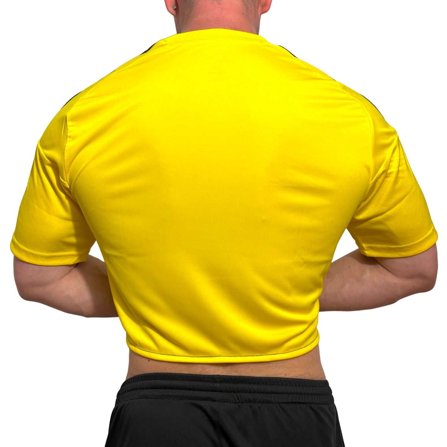 Adidas Yellow\Black Stripe Crop Top