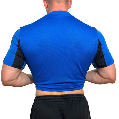 Nike Blue/Black Stripe Crop Top