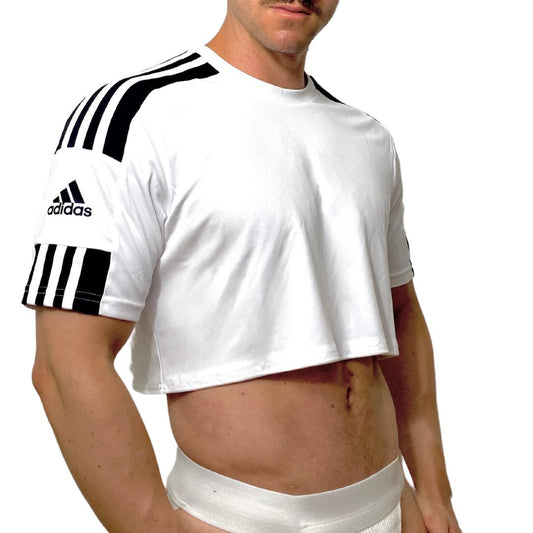 Adidas Sport White Short Sleeve Crop Top
