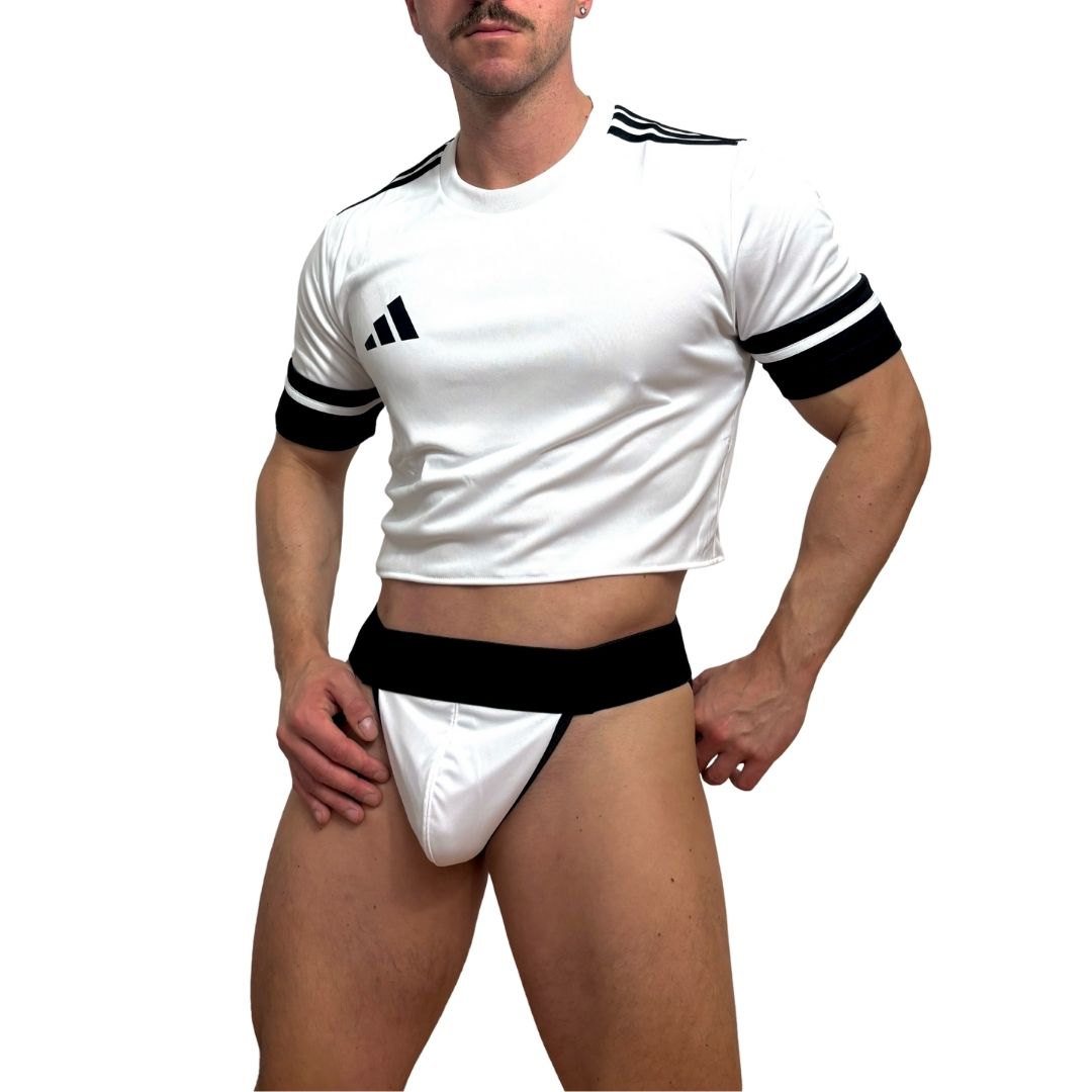 Adidas Neo Short Sleeve White Crop Top Look