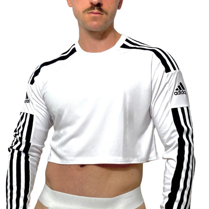 Adidas Sport White Long Sleeve Crop Top