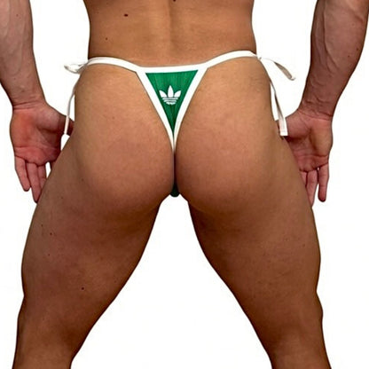 Adidas Originals Green Lace Up Socks Thong