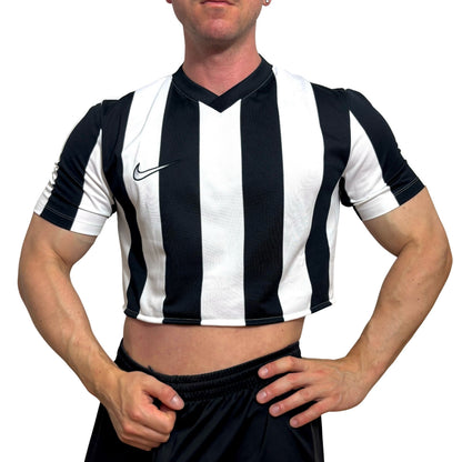 Nike Black/White Stripe Crop Top