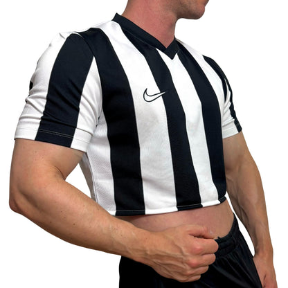 Nike Black/White Stripe Crop Top