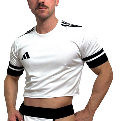 Adidas Neo White Short Sleeve Crop Top