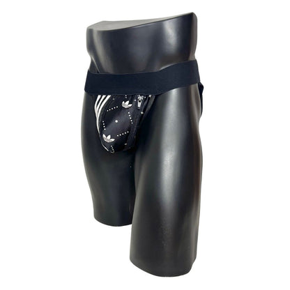 Adidas 3 Stripes All Over Logo Print Pocket Jockstrap/Thong