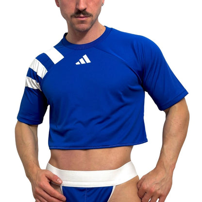 Adidas Neo Blue Short Sleeve Crop Top 2.0