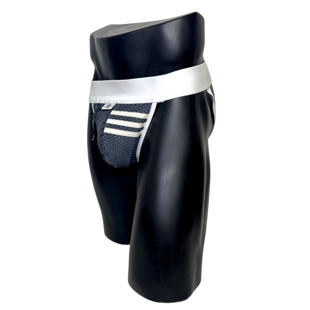 Adidas 3 Stripes Dark Gray Pocket Jockstrap/Thong