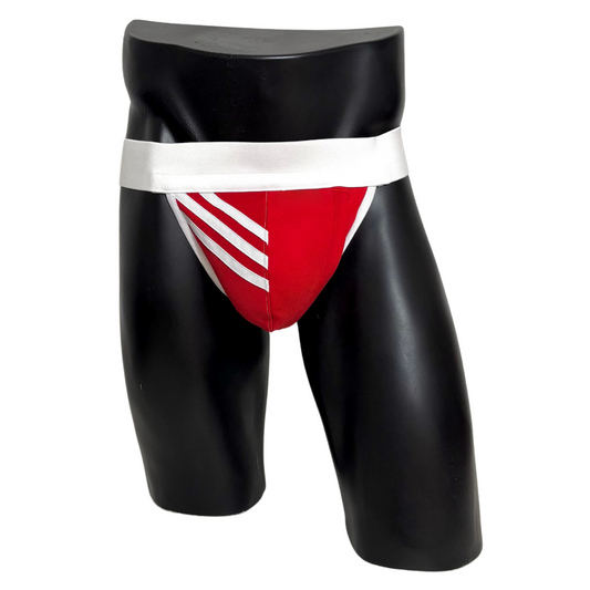 Adidas 3 Stripes Red Pocket Jockstrap/Thong