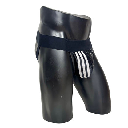 Adidas 3 Stripes All Over Logo Print Pocket Jockstrap/Thong